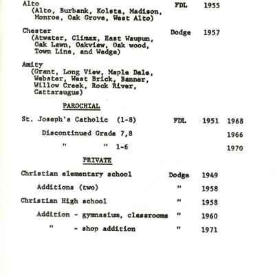 Page from book of History of Waupun Area Schools