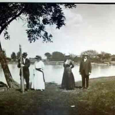 Photograph, J.A. Kastein Jr., Harris Mill Pond, Cemetery, Stone Mill