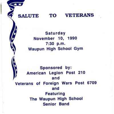 Program, Salute to Veterans, 1990