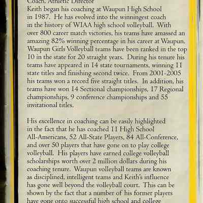 Waupun Athletic Hall Of Fame.