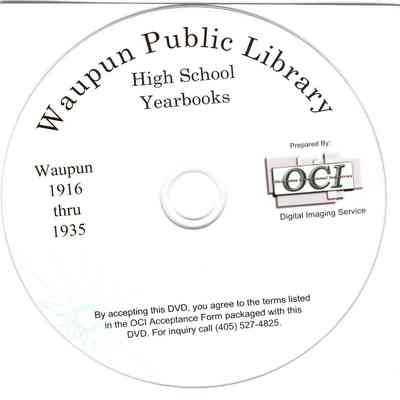 Waupun Highschool Yearbooks 1916-1935