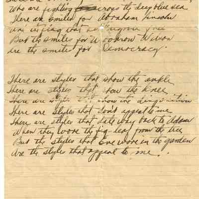 Poems written by WWI Soldier