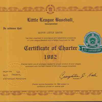 Charter, 1982 Little League