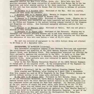 History of the 135th.