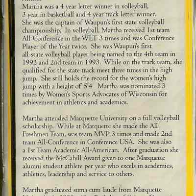 Waupun Athletic Hall Of Fame.