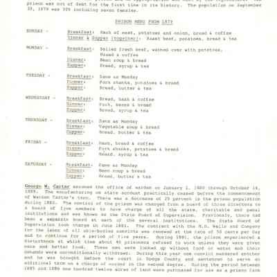 Pg 5 with Prison Menu 1879 - Warden Carter
