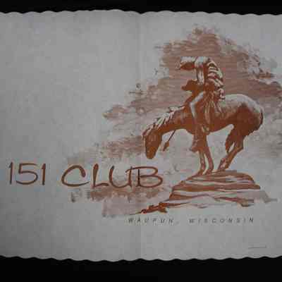 Placemat, 151 Club