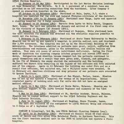History of the 135th.