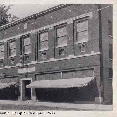 Postcard, Masonic Lodge (Temple)