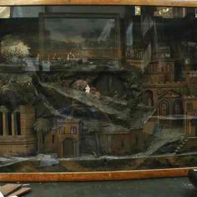 Diorama of Jesus's death.