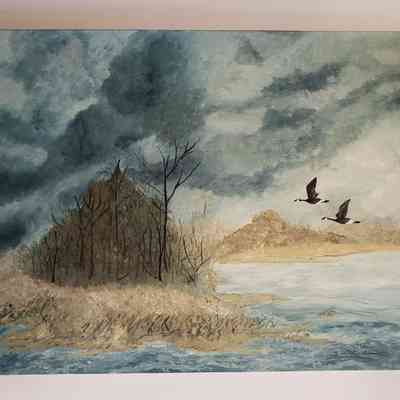 Painting, Marsh Wind