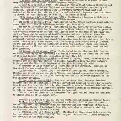 History of the 135th.