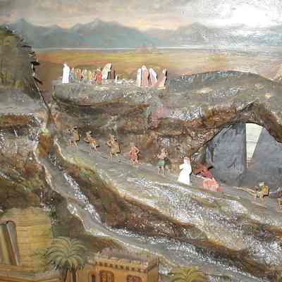 Diorama of Jesus's death.