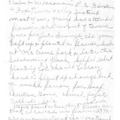 Cont.' historical info on Oak Openings Garden Club