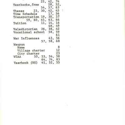 Page from book of History of Waupun Area Schools