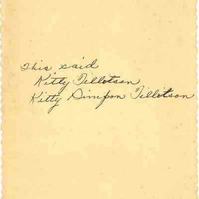 Kitty Simpson Tillotson.