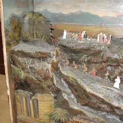 Diorama of Jesus's death.