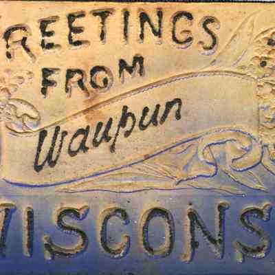 Postcard, Greetings from Waupun, Glitter Cards