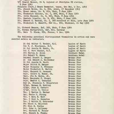 History of the 135th.