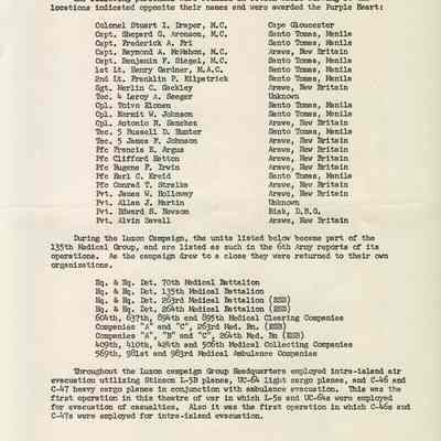 History of the 135th.