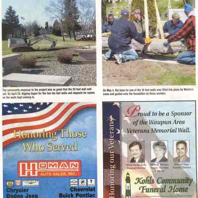 Waupuns Veterans Memorial Wall