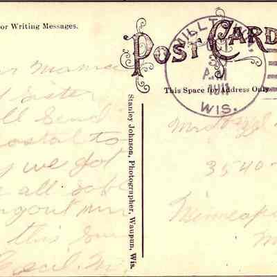 Alfred Stanley Johnson Postcard.