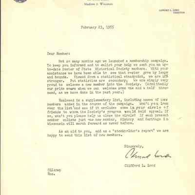 The States of Wisconsin Historical Society New member list