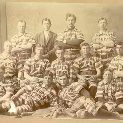 Portrait, The Great Team, 1896, Waupun Baseball