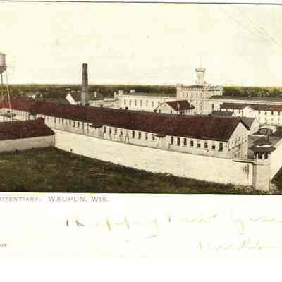 Postcard, Corrections, Wisconsin State Prison, The Penitentiary