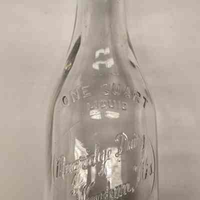 Milk Bottle, Dairy, Mugridge Dairy, One Quart