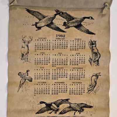 Calendar, Cloth, McBride, 1982