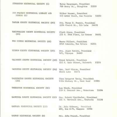 Wisconsin Council Roster List            P. 16