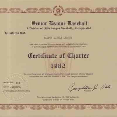 Charter, 1982 Senior League