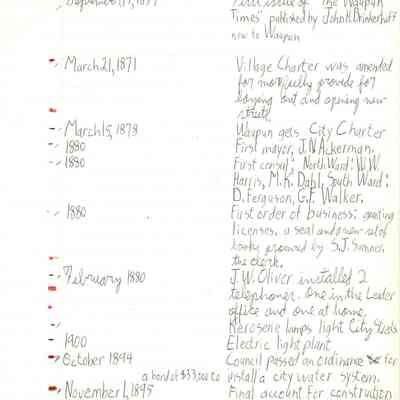 Page 2 Waupun Timeline