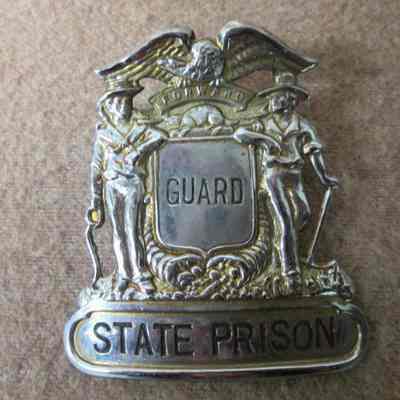 Prison Guard Badge, Corrections, Wisconsin State Prison