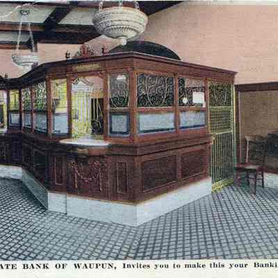 Postcard, State Bank of Waupun