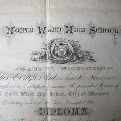 North Ward High School Diploma-Ada W. Thompson