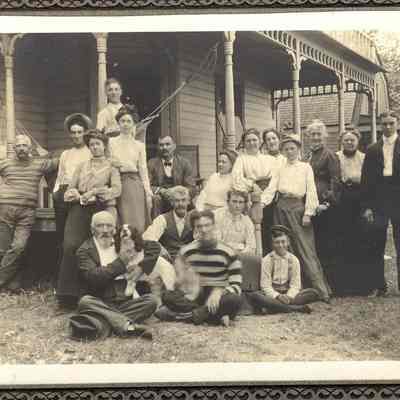 Cabinet Portrait, P. 34, Group at Fox Lake, Zimmerman
