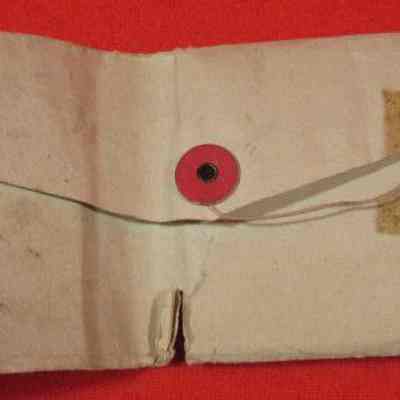 Back side of envelope for badge.
