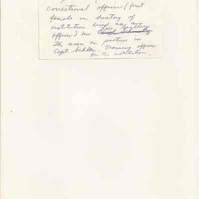 Back of photo of Ms. Lois Bentley