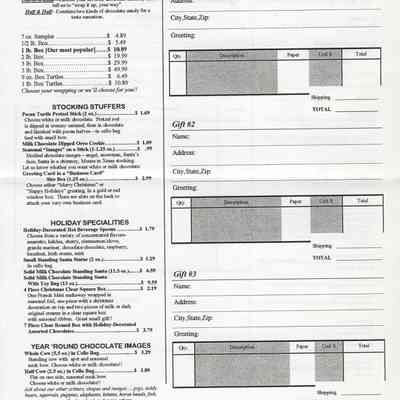 Guth Candies menu