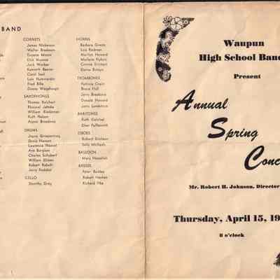 Waupun High School Bands "Annual Spring Concert"(Apr 15 1948)