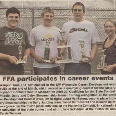 FFA Participates/Kiwanis Scholarships