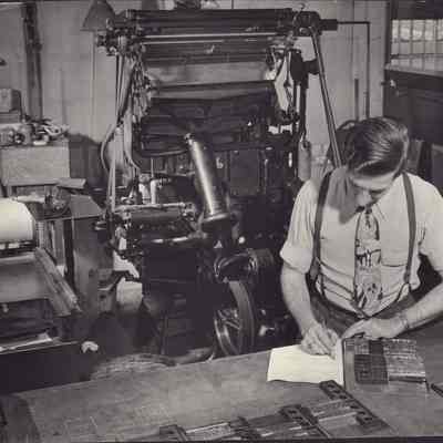 Photograph, Corrections, Wisconsin State Prison, Printing Shop