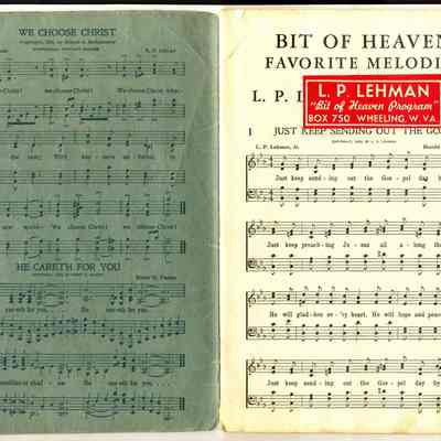 Page from song book from WWII era