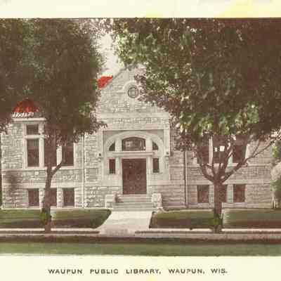 Postcard, Carnegie Library, Museum