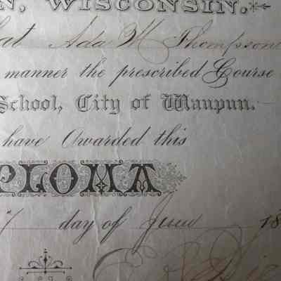 Day, year of N.Ward HS Diploma