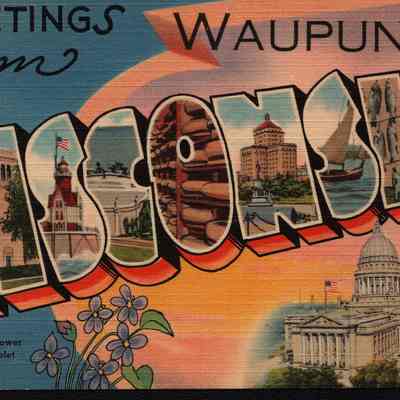 Postcard, Greetings from Waupun, #72679