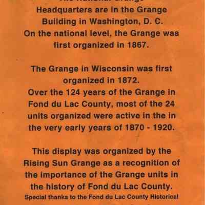 Grange Info Sheet, Gold