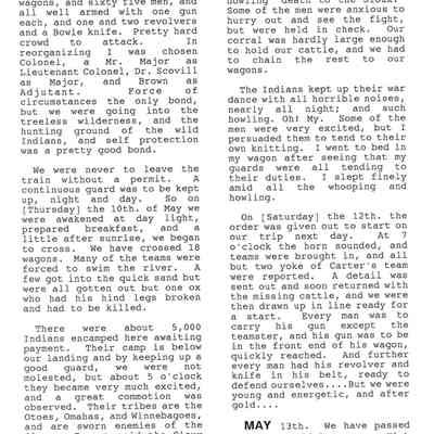 Page from Gold Rush Journal-Hillyer